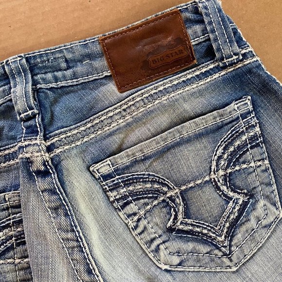 Big Star Casey K low rise‎ cut off roll cuff shorts sz 26 xl - Picture 6 of 7